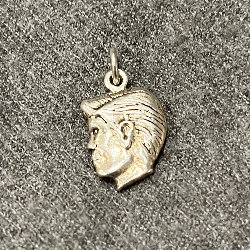 Sterling Boy/Man Head Charm
